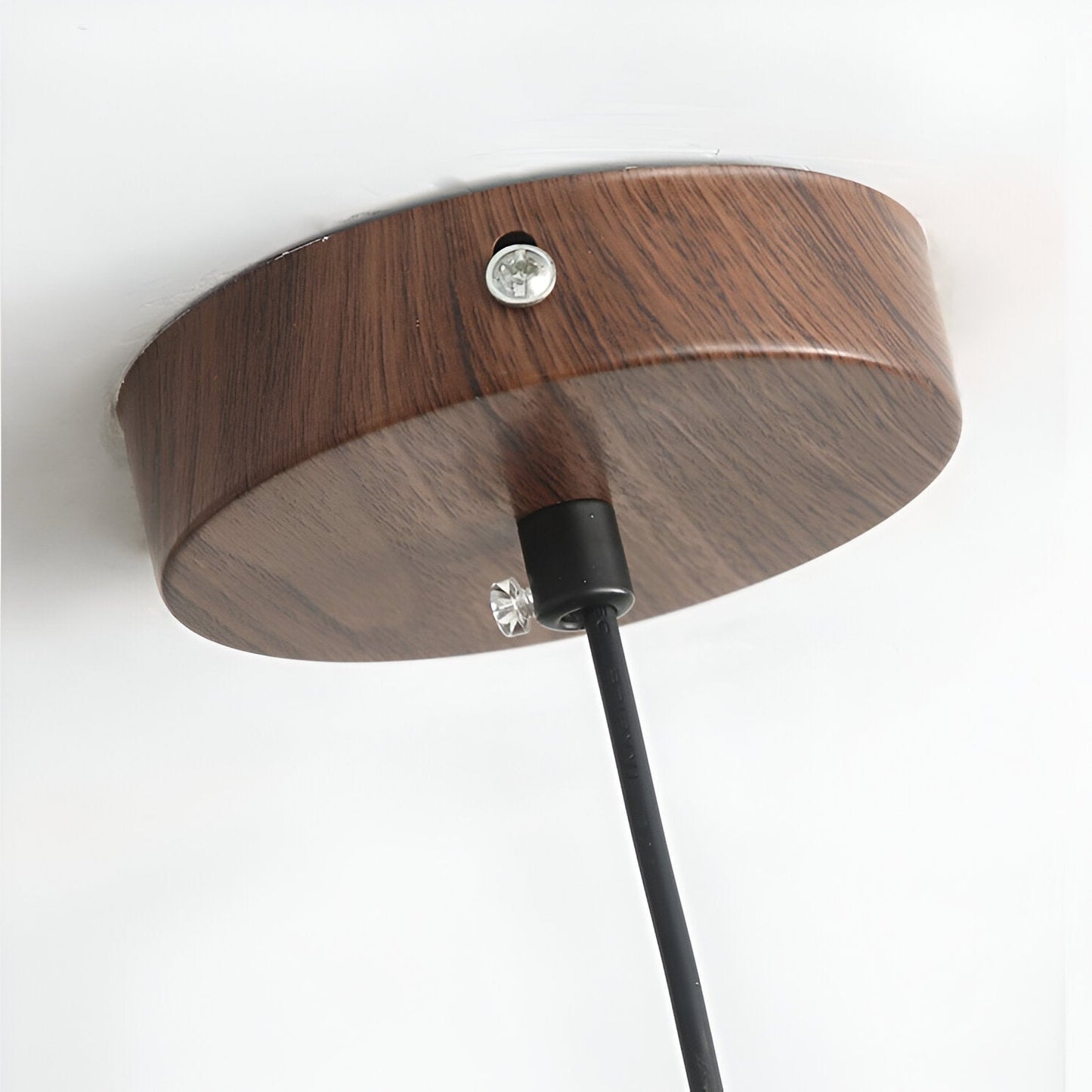 Wabi Sabi Iron Pendant Light With Walnut Wood Finish | Aurevon
