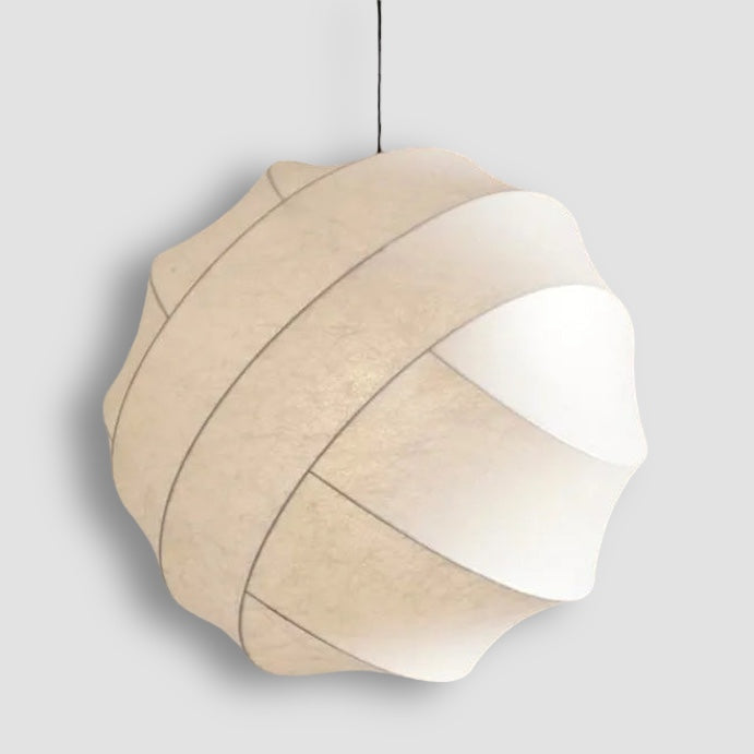 Wabi Sabi Silk Sphere Pendant Light with LED Design | Xorvane