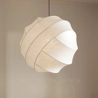 Wabi Sabi Silk Sphere Pendant Light with LED Design | Xorvane