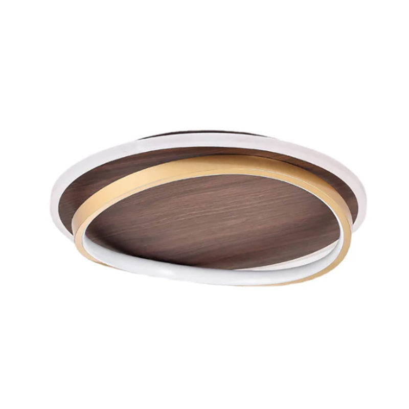 Walnut LED Dimmable Flush Mount Ceiling Light | Senqor