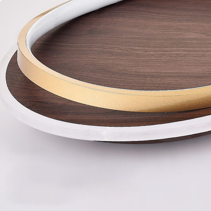Walnut LED Dimmable Flush Mount Ceiling Light | Senqor