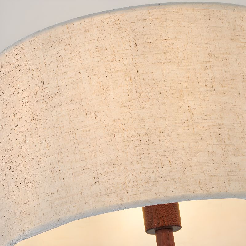 Walnut Metal Floor Lamp with Fabric Shade Modern Interior | Corvani