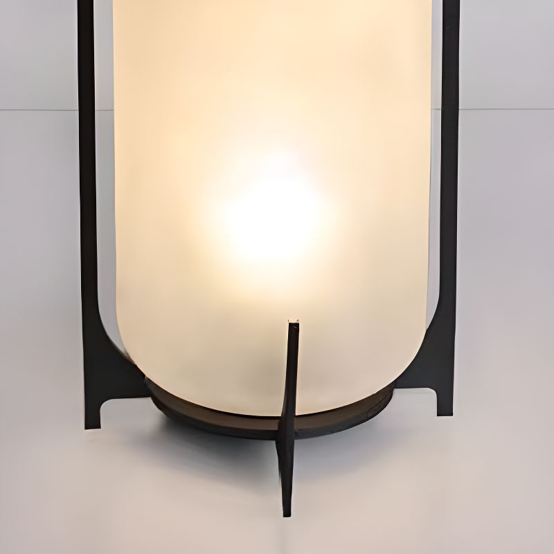 Warm Round Black Metal Outdoor LED Table Lamp | Glowmar