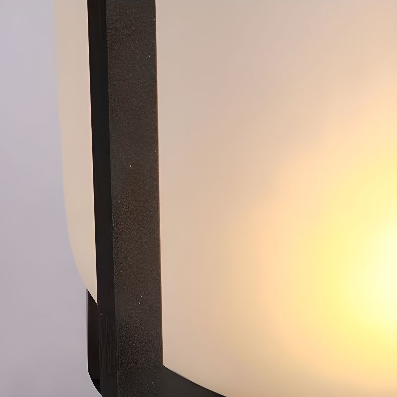 Warm Round Black Metal Outdoor LED Table Lamp | Glowmar