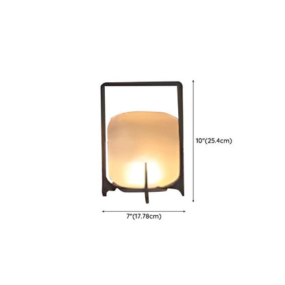 Warm Round Black Metal Outdoor LED Table Lamp | Glowmar