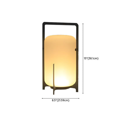 Warm Round Black Metal Outdoor LED Table Lamp | Glowmar
