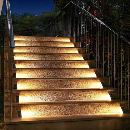 Warm White Solar LED Stair Light for Outdoors | Stepora