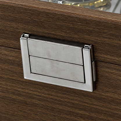 Watch Box with Clear Display Lid Six Slots and Soft Cushions