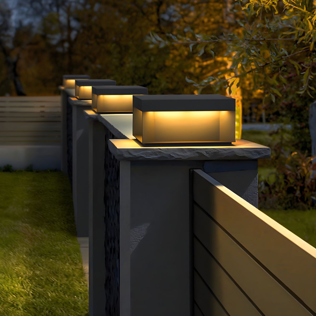Waterproof Solar Metal Outdoor Pillar Garden Light | Velnor