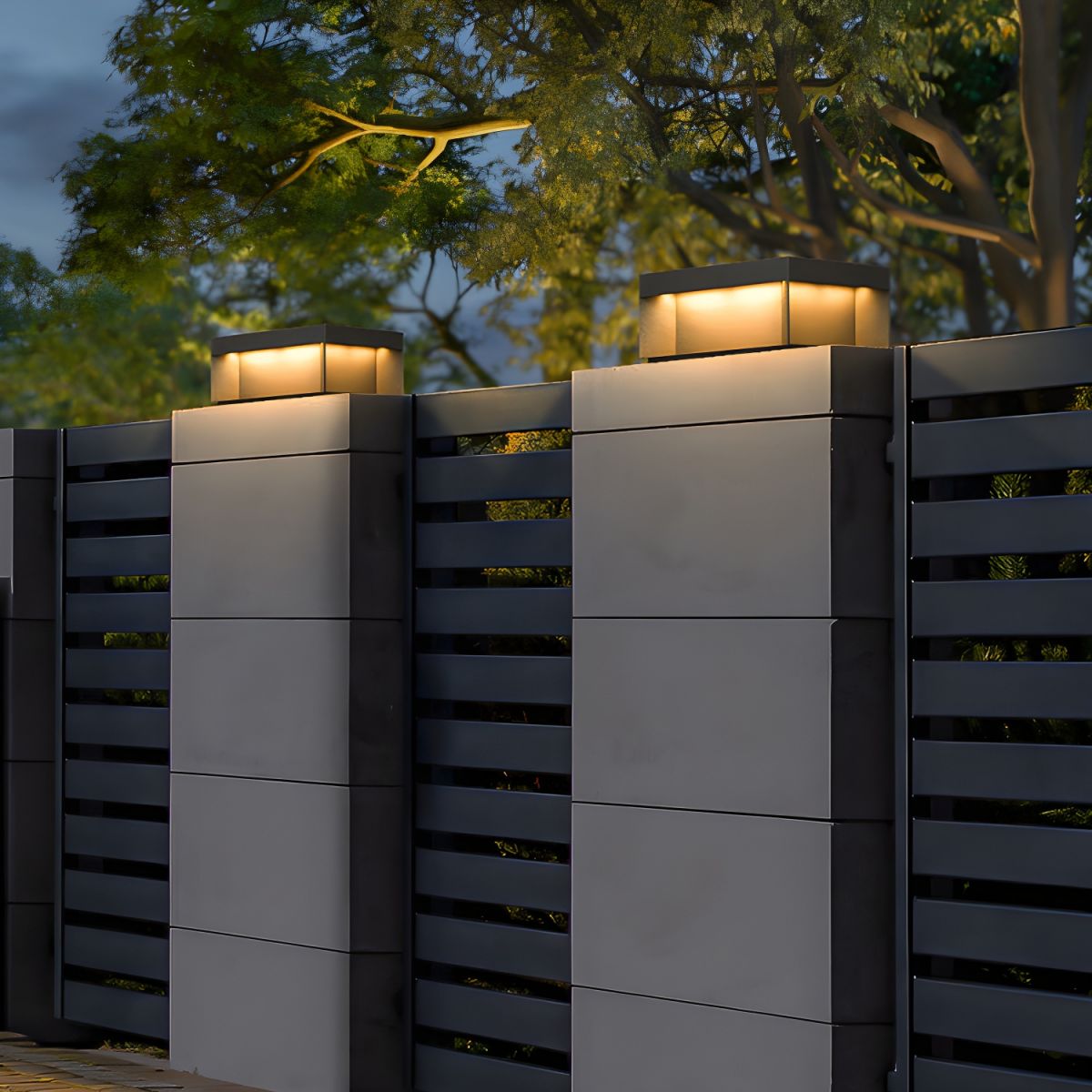 Waterproof Solar Metal Outdoor Pillar Garden Light | Velnor