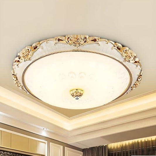 Wide Glass Ceiling Lamp Modern Flush Mount LED | Selvaro