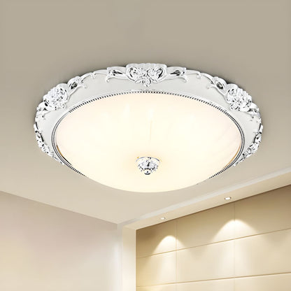 Wide Glass Ceiling Lamp Modern Flush Mount LED | Selvaro