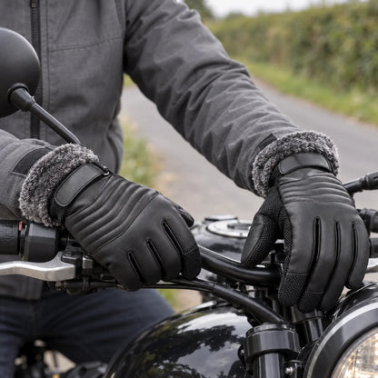 Winter Gloves With Plush Trim