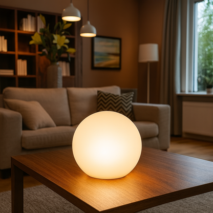 Wireless LED Globe Table Lamp with Rechargeable Battery | Luntrix