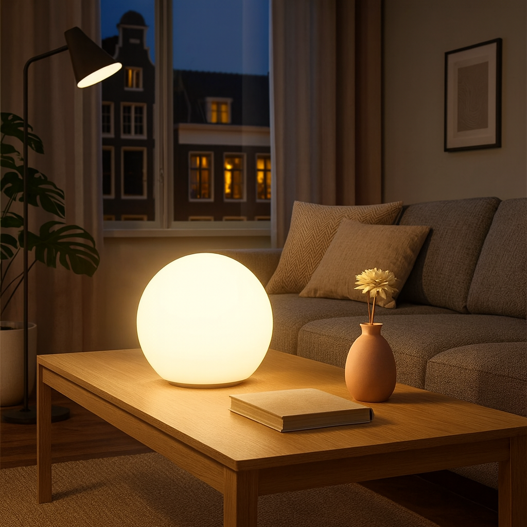 Wireless LED Globe Table Lamp with Rechargeable Battery | Luntrix