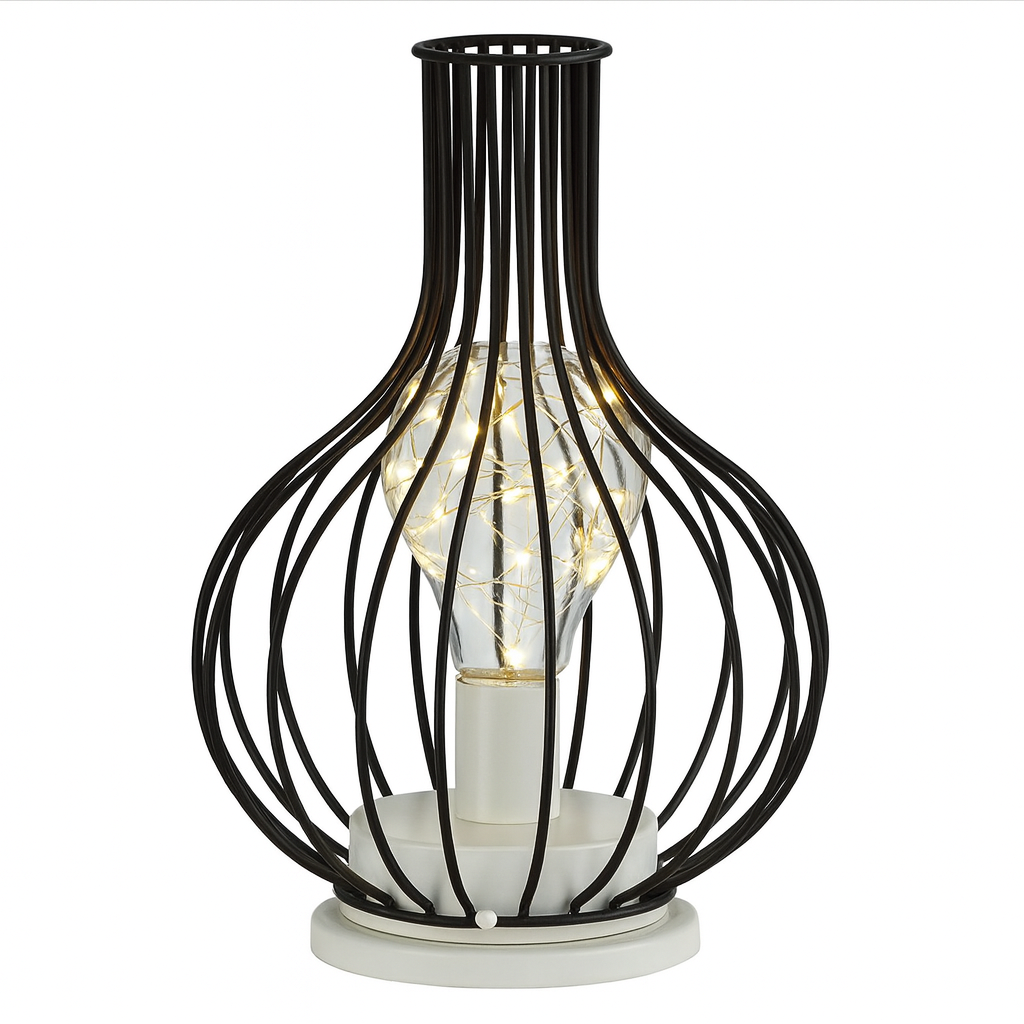Wireless LED Table Lamp with Modern Steel Finish | Trivexa