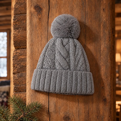 Women's Cable-Knit Winter Beanie