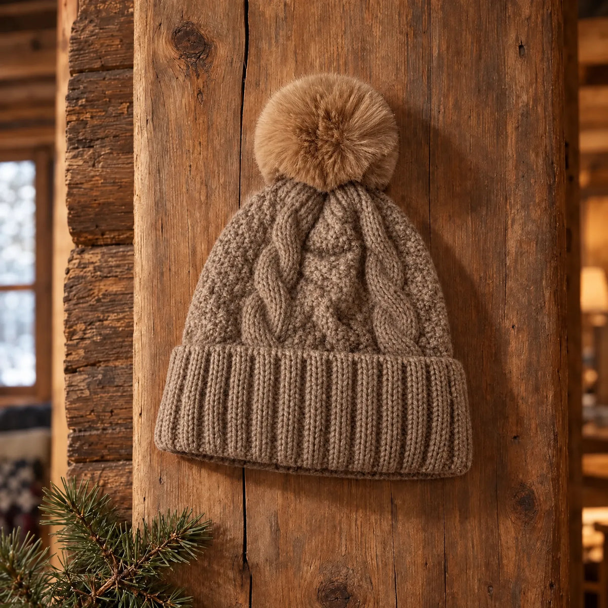 Women's Cable-Knit Winter Beanie