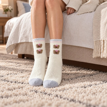 Women's Fuzzy Cartoon Mid-Calf Socks