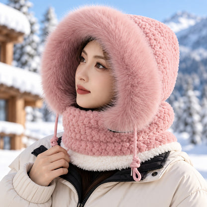 Women's Integrated Winter Balaclava Hat