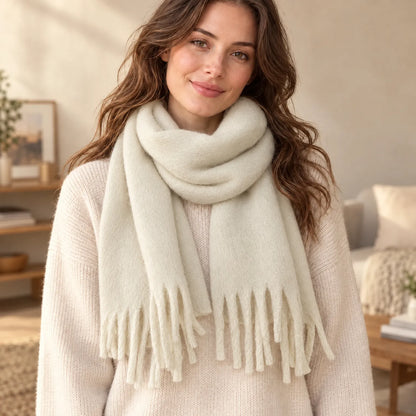 Women's Long Fuzzy Winter Scarf