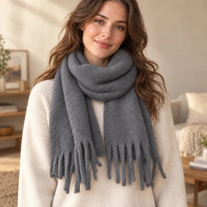 Women's Long Fuzzy Winter Scarf