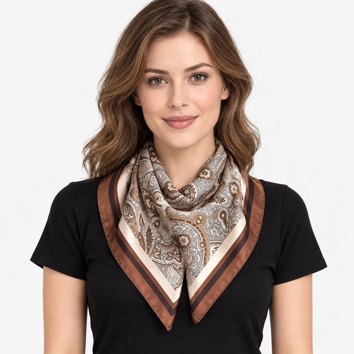 Women's Paisley Print Square Scarf