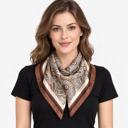 Women's Paisley Print Square Scarf