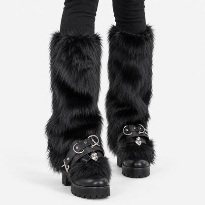 Women's Plush Faux Fur Leg Warmers