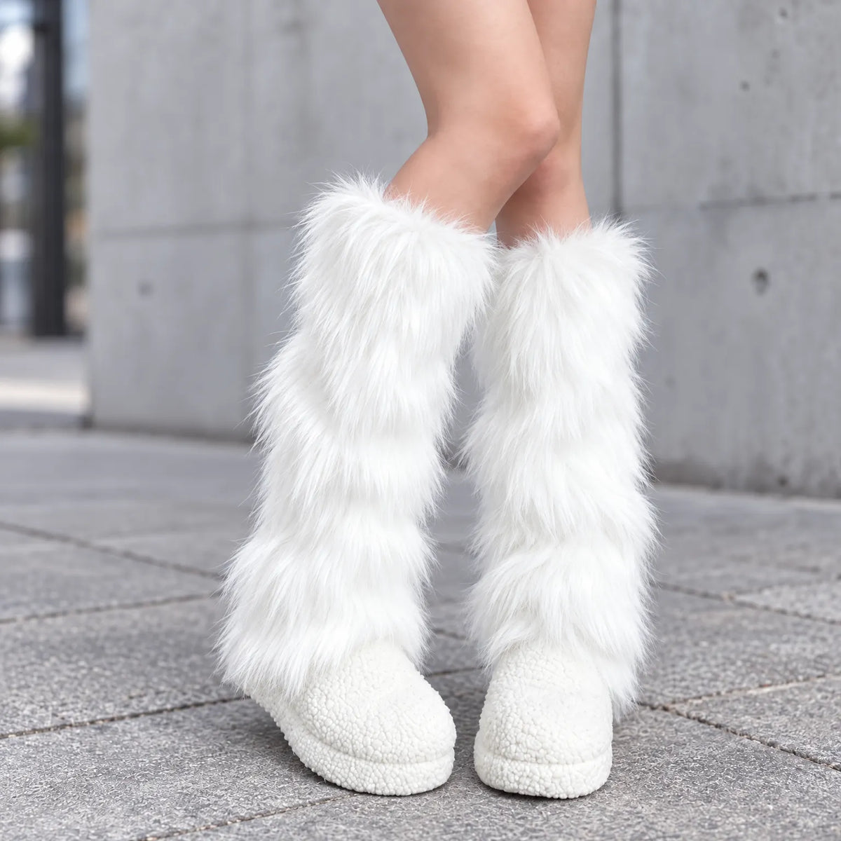 Women's Plush Faux Fur Leg Warmers