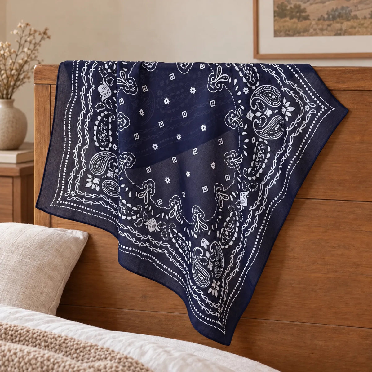 Women's Square Paisley Print Scarf