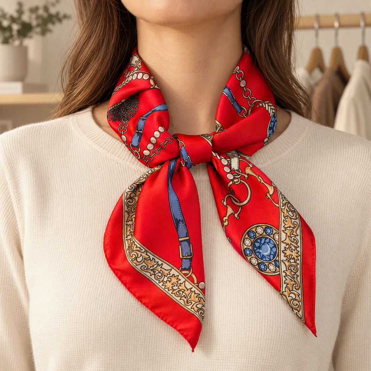 Women's Square Printed Scarf