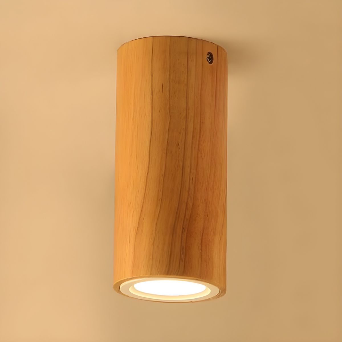 Wood Cylinder Ceiling Light Nordic Style Fixture | Lynaro