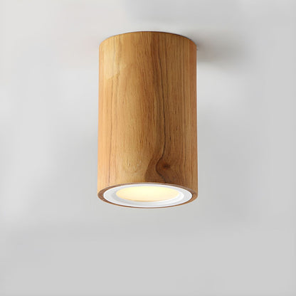 Wood Cylinder Ceiling Light Nordic Style Fixture | Lynaro