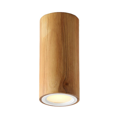 Wood Cylinder Ceiling Light Nordic Style Fixture | Lynaro