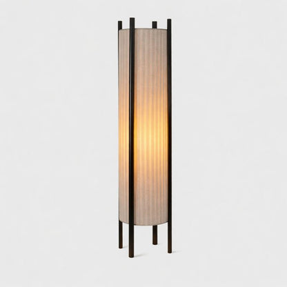 Wood Grid Floor Lamp with Fabric Shade Wabi Sabi | Takumiya