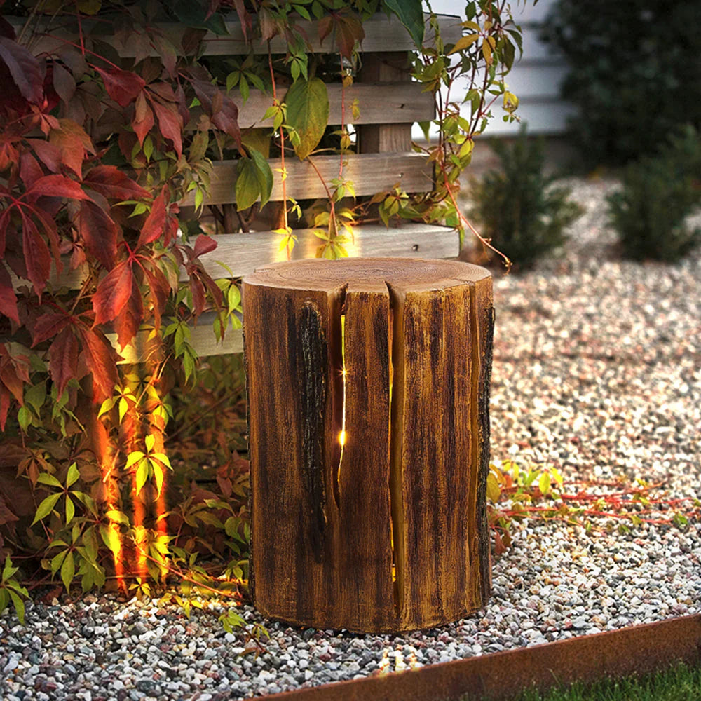 Wooden Column Garden Floor Lamp Outdoor Light | Timbera
