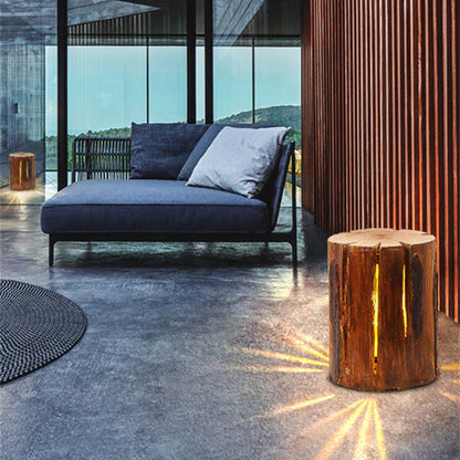 Wooden Column Garden Floor Lamp Outdoor Light | Timbera
