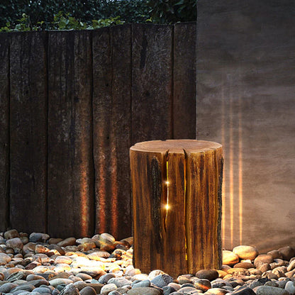Wooden Column Garden Floor Lamp Outdoor Light | Timbera