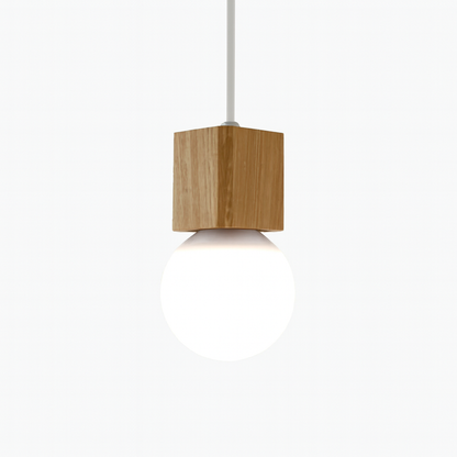Wooden Cube Pendant Light Scandinavian Ceiling Fixture | Skovren