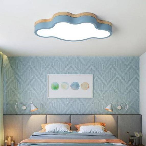 Wooden LED Cloud Ceiling Light Scandinavian Style | Velqen