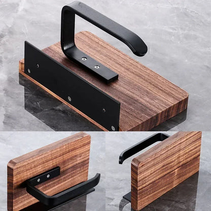 Wooden Shelf Toilet Paper Holder for Bathroom
